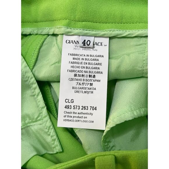 VERSACE COLLECTION Trousers Green Size 40UK‎ Style G32380 Italy Designer Women's - Picture 9 of 11